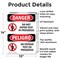 Signmission Do Not Enter Test In Progress Bilingual Danger Sign, Aluminum, 10in W x 14in L, 2PK OS-2PACK-DS-A-1014-VS-1149 - alternate 5
